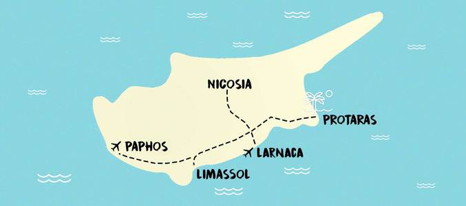 Cyprus map cities